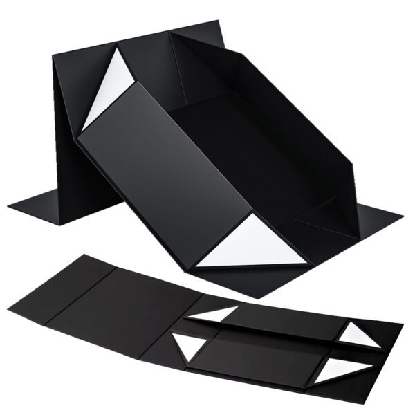 Black Foldable Gift Box with Magnet Seal