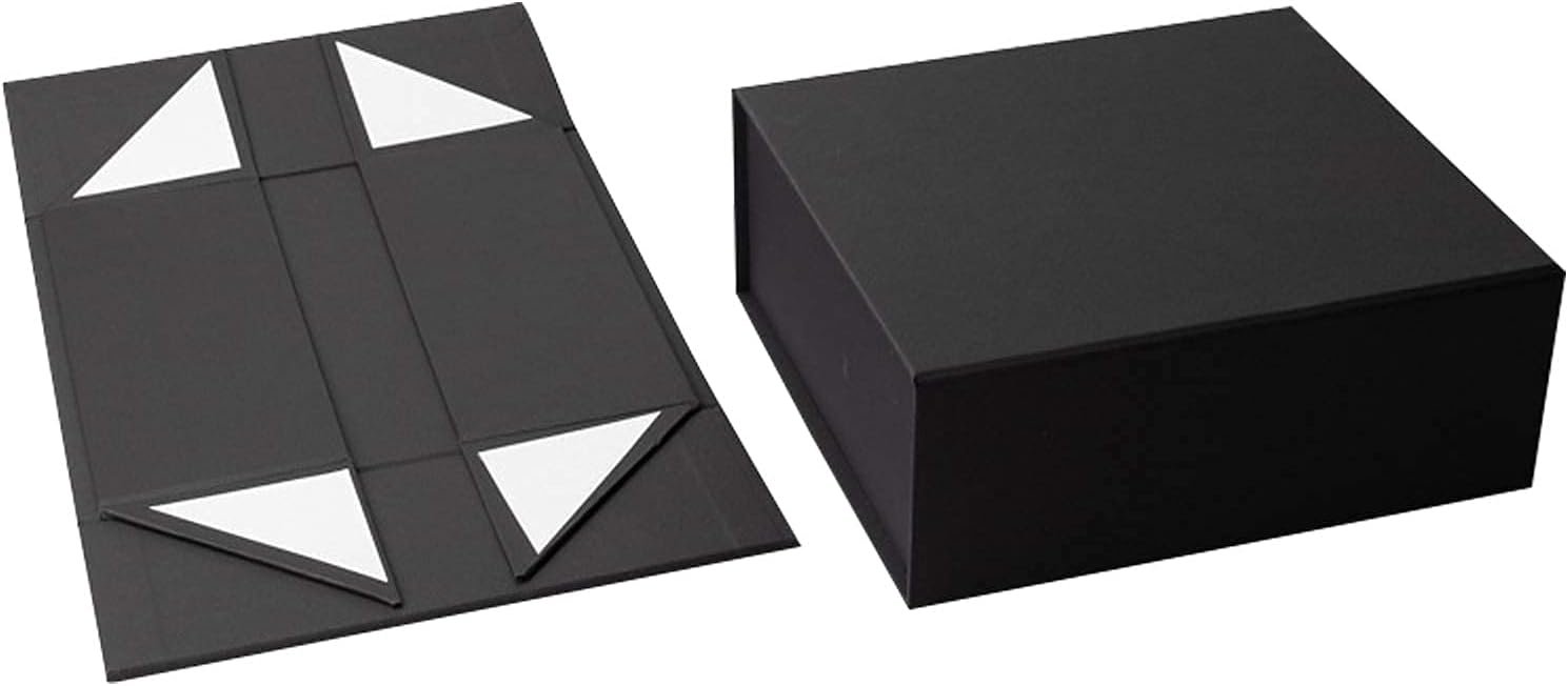 Black Foldable Gift Box with Magnet Seal - Image 5