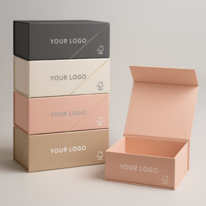 Colorful foldable gift box with magnetic seal