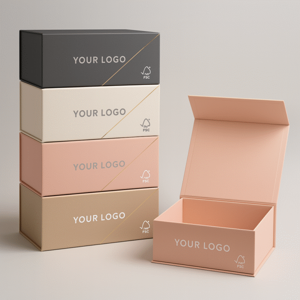 Colorful foldable gift box with magnetic seal