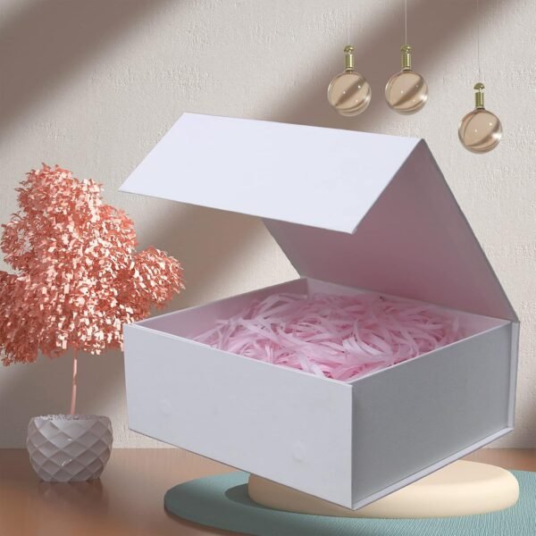 White Foldable Gift Box with Magnet Seal